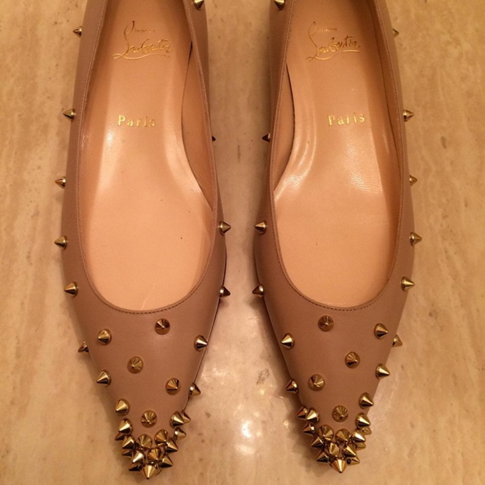 Christian Louboutin pointed-toe spiked flats